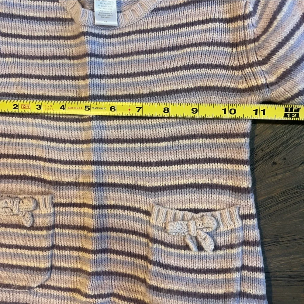 Janie and Jack Purple Striped Sweater Dress – Toddler Size‎ 4